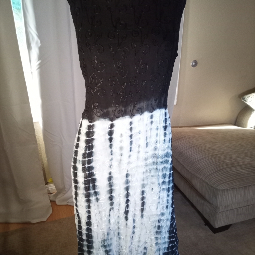 Elegant Black and White Women's Dress